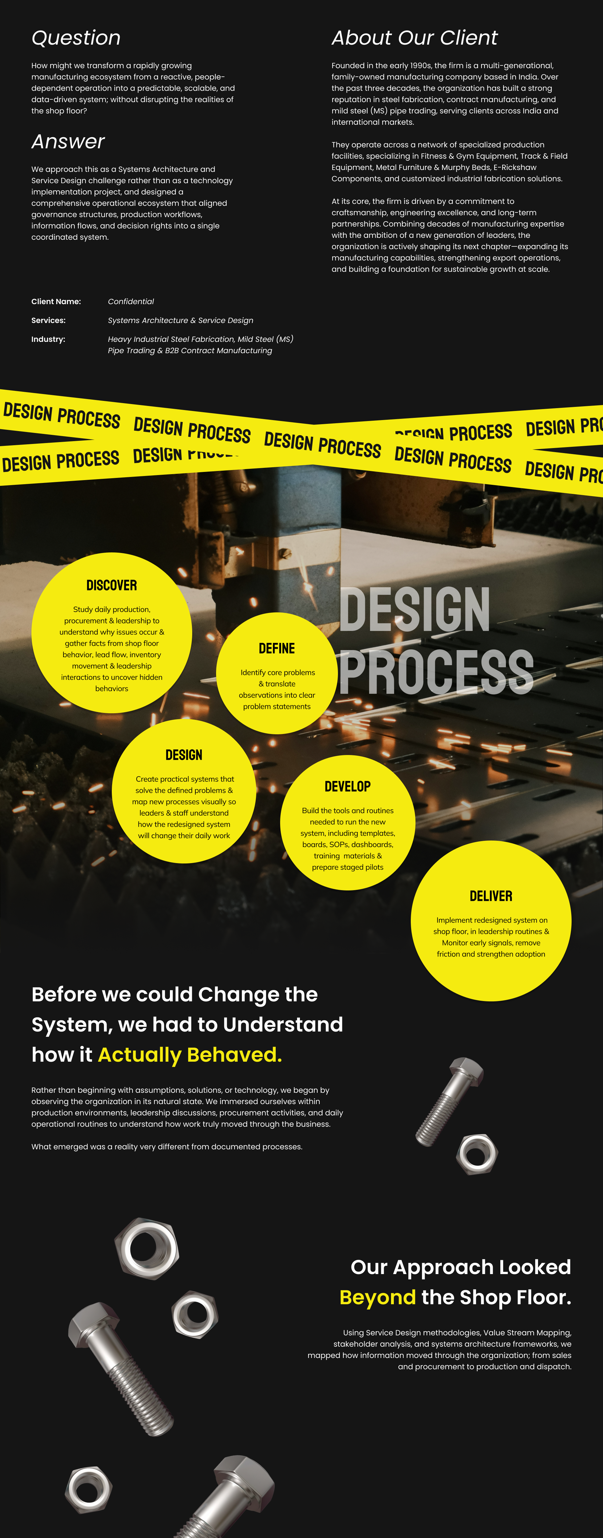 About the client and design process